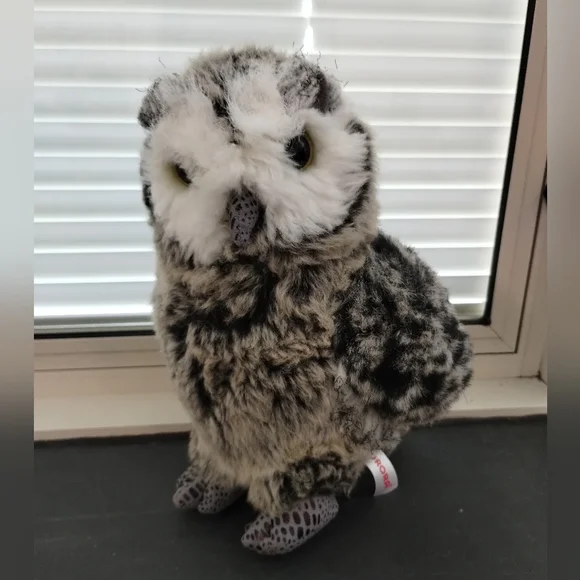 Aurora Great Horned Owl 9" Stuffed Realistic Animal Plush - Picture 2 of 13